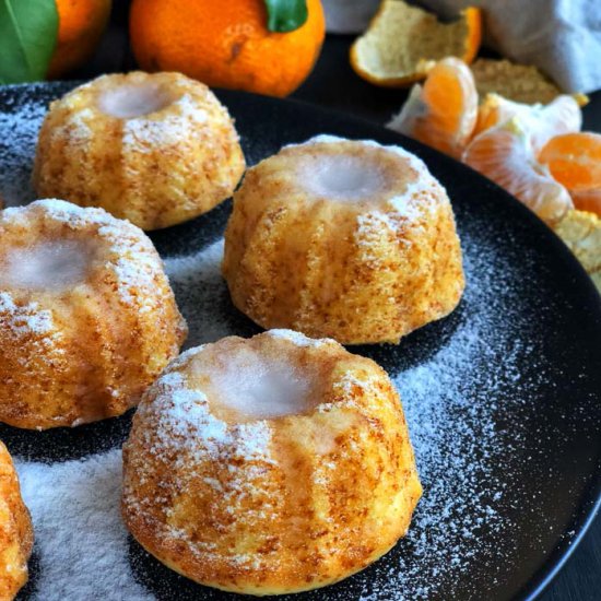 Mandarin Orange Mini Bundt Cakes