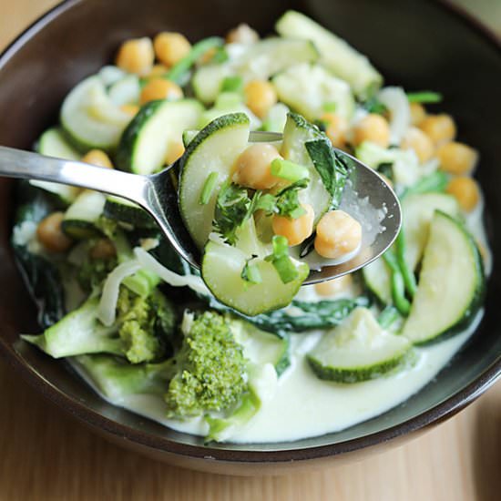 Mild Green Curry with Spinach