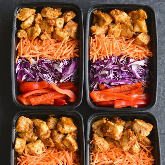 Meal Prep Thai Almond Chicken