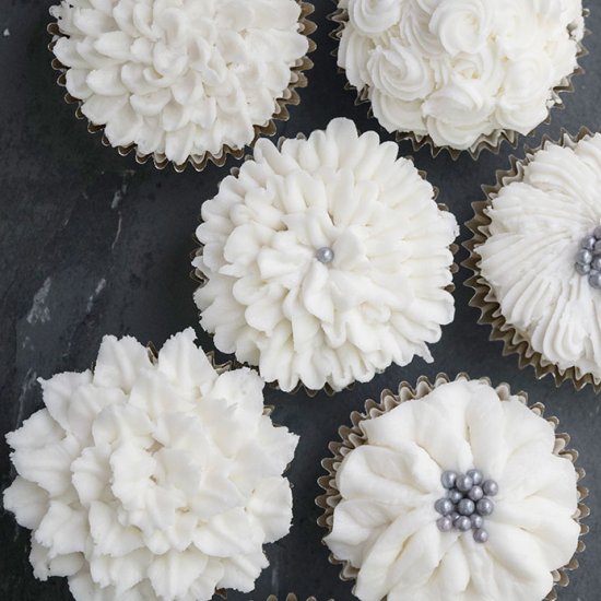 White Wedding Cupcakes