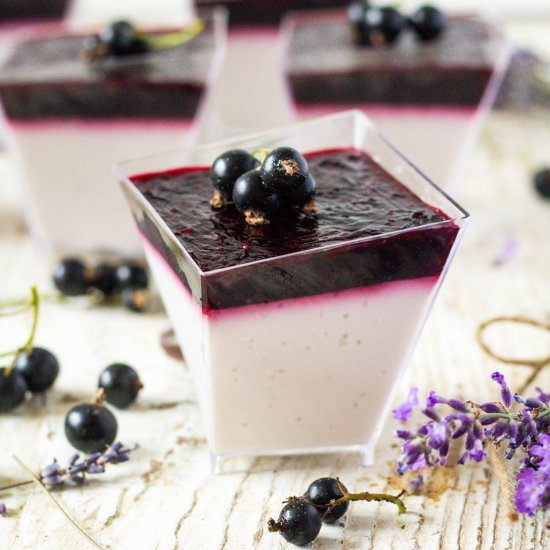 Lavender Black Currant Panna Cotta