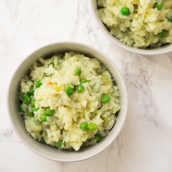 Broad Bean and Pea Risotto