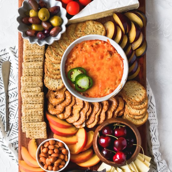 Cheese Board with Jalapeno Dip