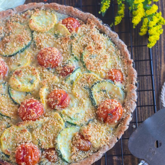 Vegan Tomato Zucchini Tart