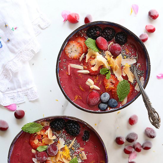 Cranberry Smoothie Bowls