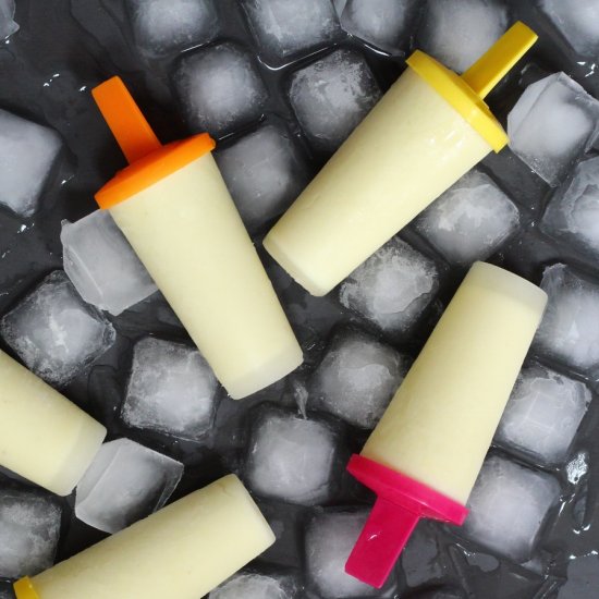 Pineapple Coconut Milk Ice Lollies