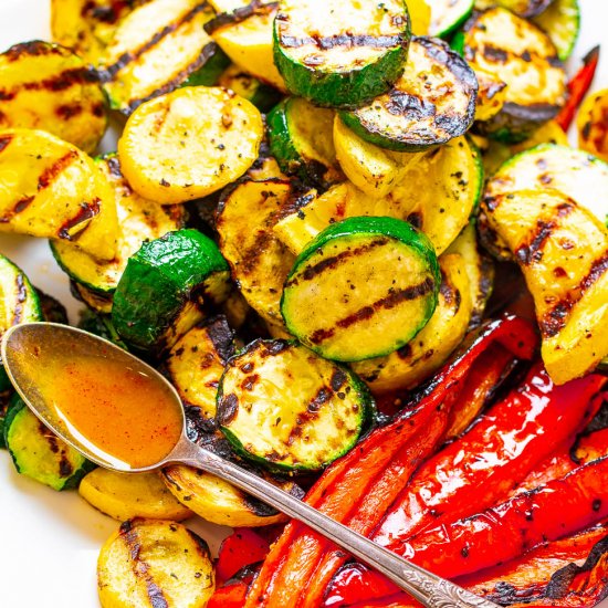 Grilled Vegetables w/ Honey Mustard