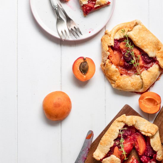 Galette with Apricots & Raspberries