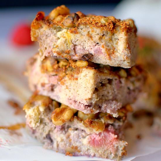 Paleo Strawberry Rhubarb Cake