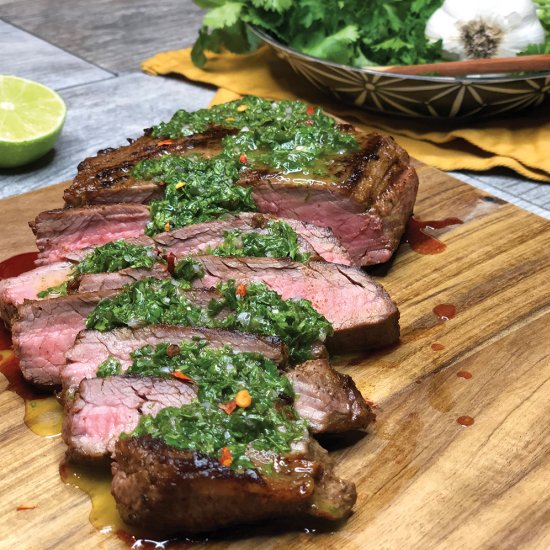 Chimichurri Sauce with Seared Steak