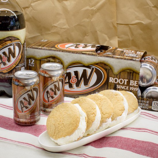 Root Beer Float Ice Cream Sandwich