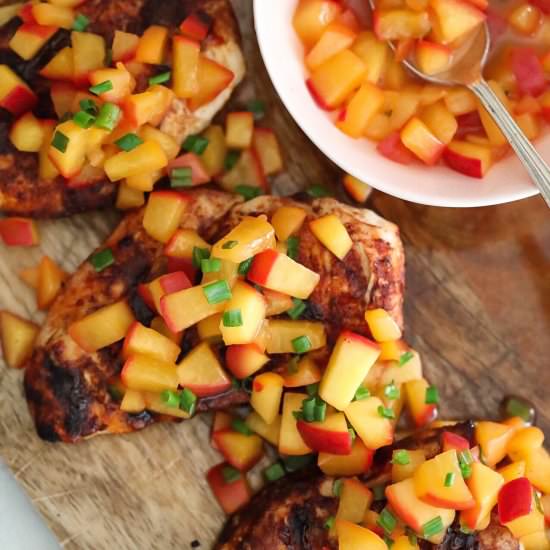 Grilled Chicken With Peach Chutney