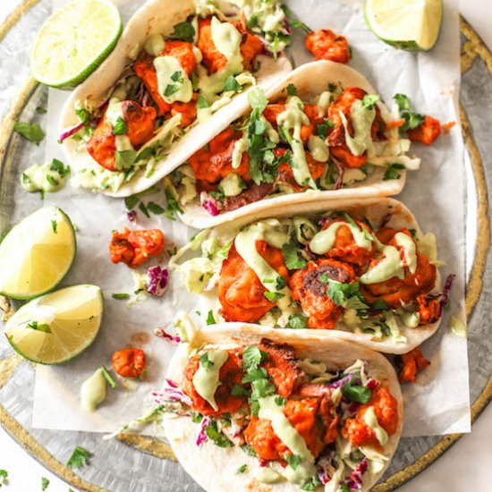 Buffalo Cauliflower Tacos