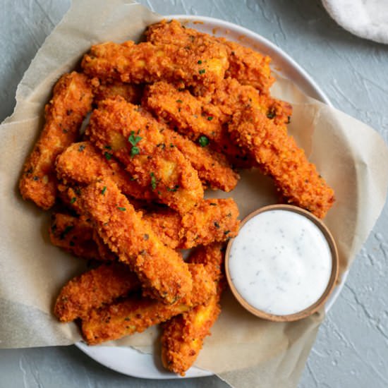 Crispy Baked Buffalo Tofu Wings