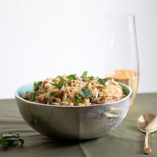 Mushroom Orzo Salad