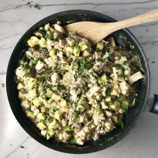 Zucchini & Chicken Rice Skillet