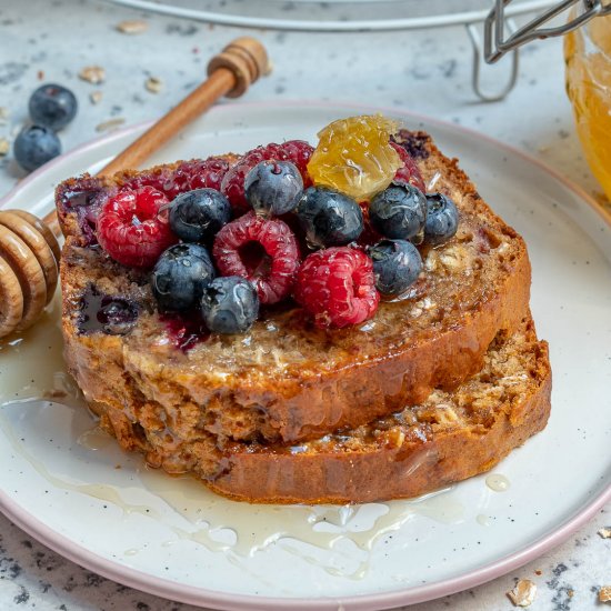 Healthy Blueberry Oatmeal Bread