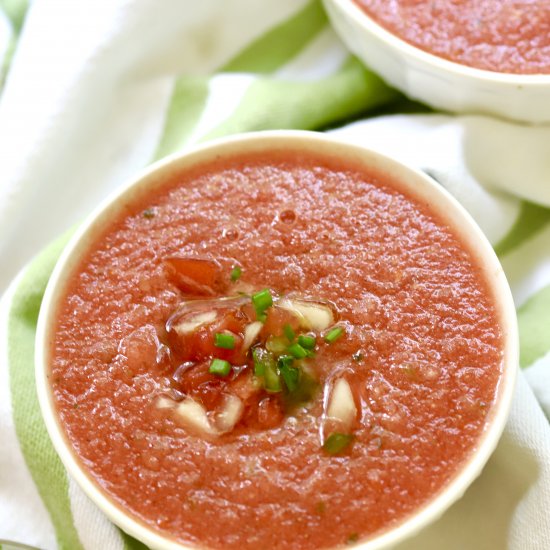 Chilled Watermelon Gazpacho Soup