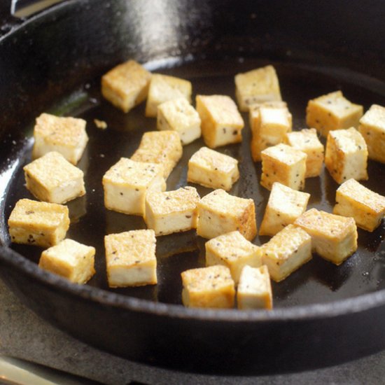 Easy Pan Fried Crispy Tofu