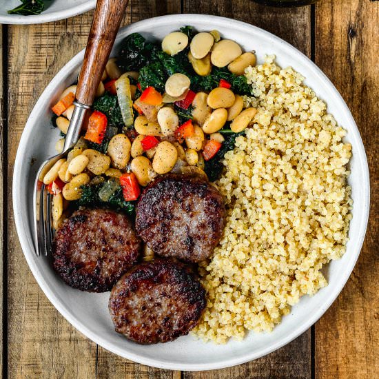 Easy Sausage and Bean Quinoa Bowl