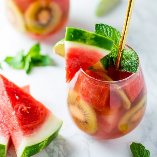 Watermelon Kiwi Rosé Sangria