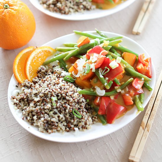 Orange Stir Fry with Pumpkin