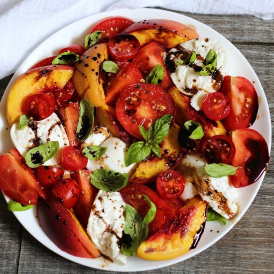 Grilled Peach Caprese