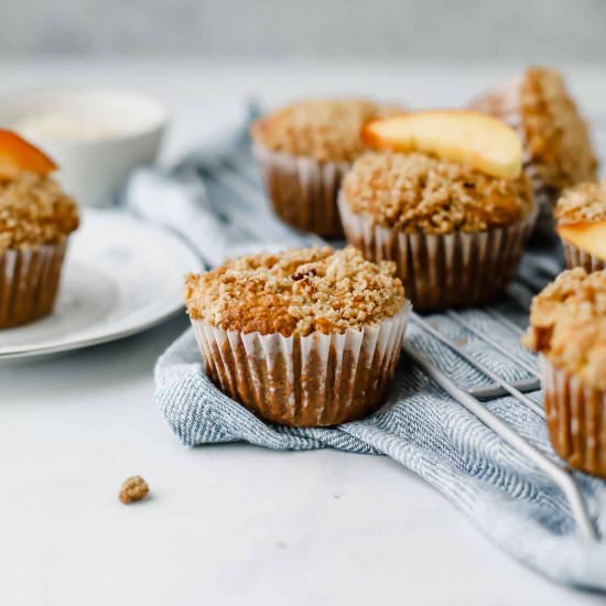 Wholesome Peach Muffins