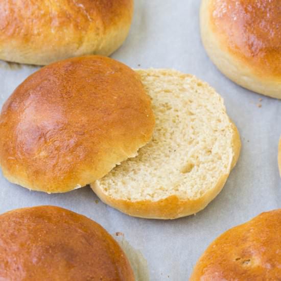 Quick Brioche Buns