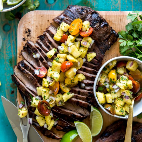 Grilled Asian Flank Steaks