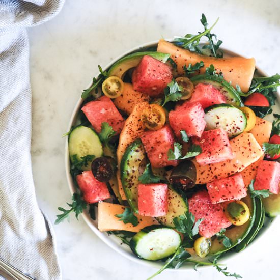 Spicyish Melon Salad