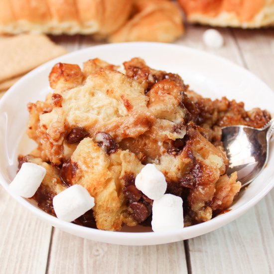 S’mores Croissant Bread Pudding