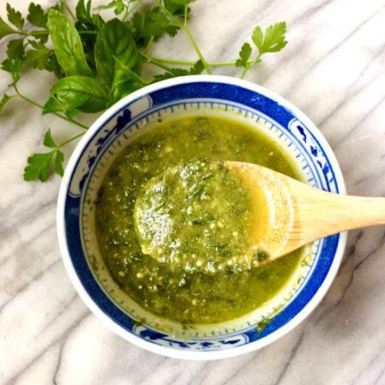 Five-Minute Nut Free Pesto