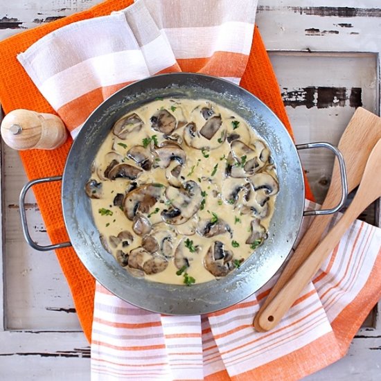 Creamy Garlicky Mushrooms