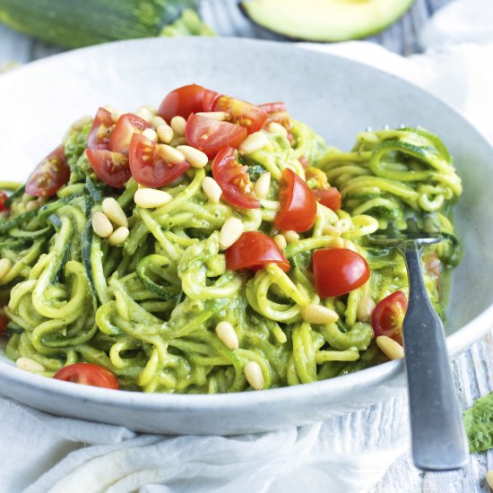 Zucchini Noodles with Pesto