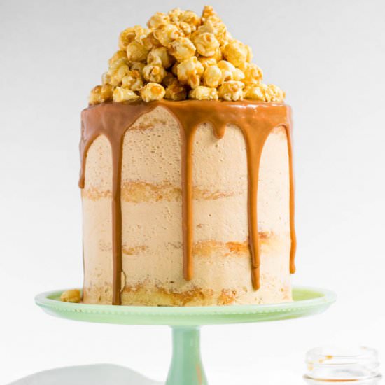 Popcorn Dulche De Leche cake