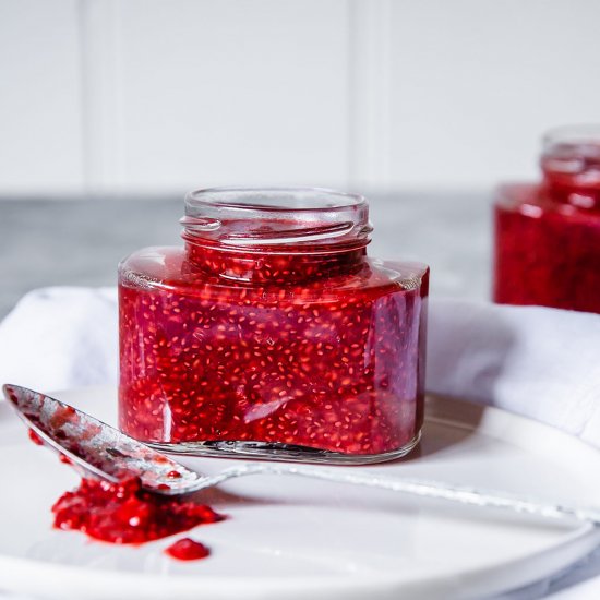 Raspberry Balsamic Chia Jam