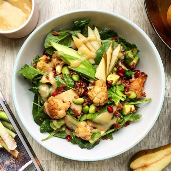 Tamari Cauliflower and Pear Salad