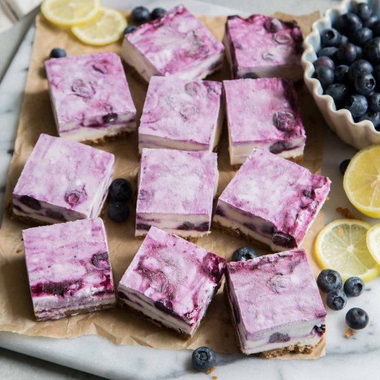 Frozen Lemon Blueberry Cheesecake