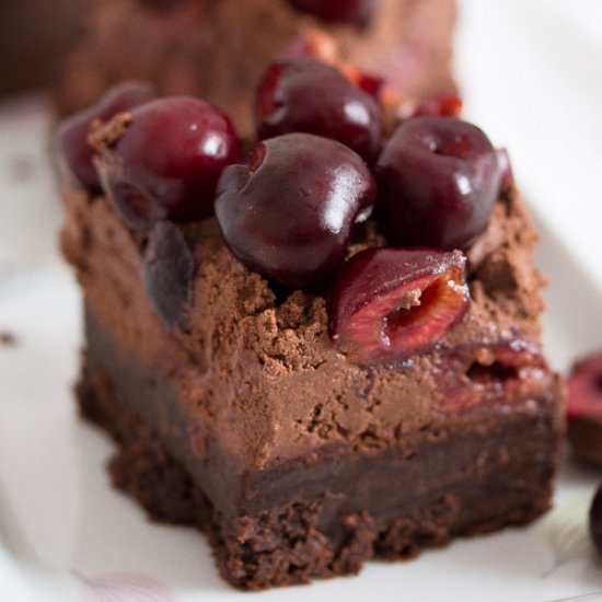 Chocolate Brownies with Cherries