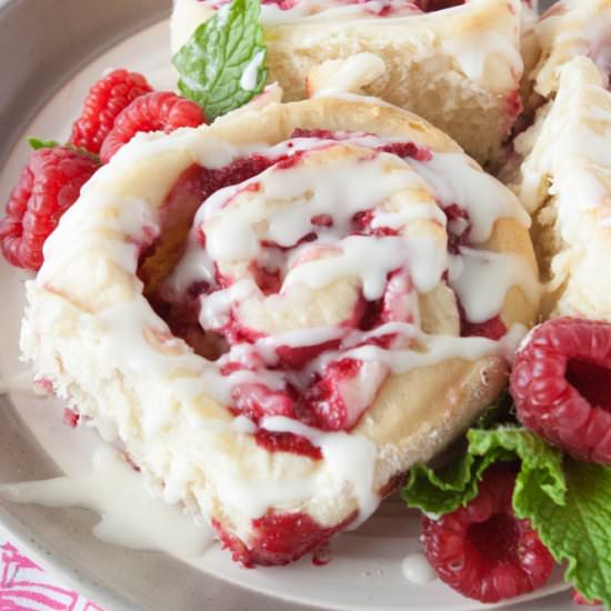 Raspberry Cheesecake Sweet Rolls