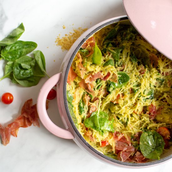 Spaghetti Squash with Pesto