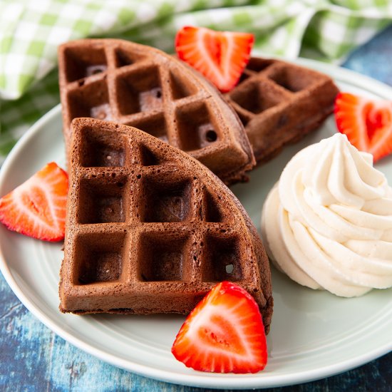 Chocolate Waffles w/ Kahlúa Cream