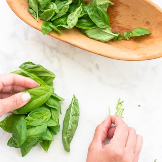 How to Chiffonade Basil