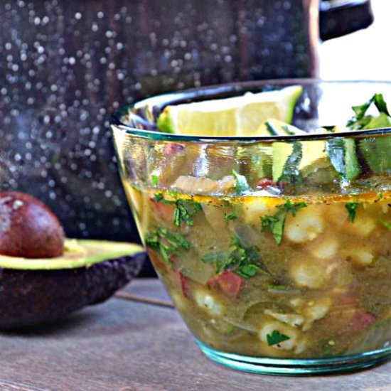 Pozole Verde Soup Portuguese Style