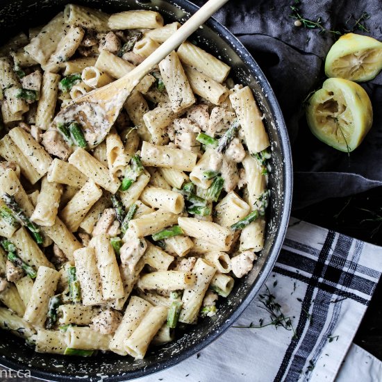 30 Minute Chicken Asparagus Pasta