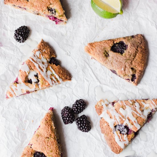 Healthy Blackberries & Lime Scones