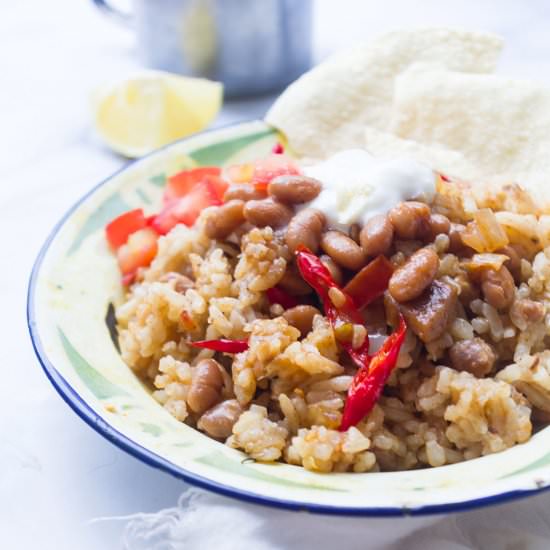 Middle Eastern Rice and Beans