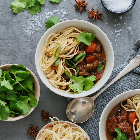 Taiwanese beef noodle soup