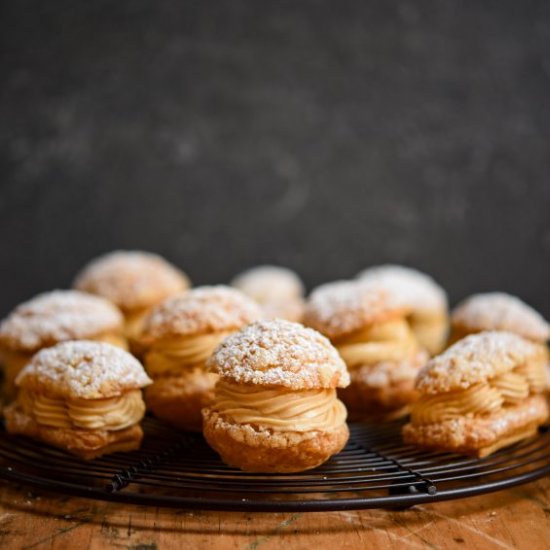 Hazelnut Praline Choux Buns